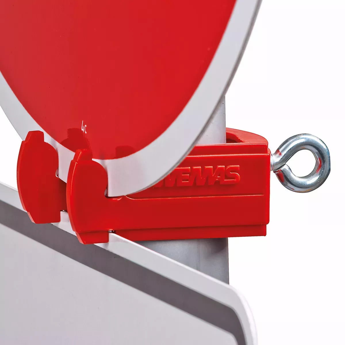 Klemmschelle Typ U1, rot, für Schaftrohr 40x40 mm und Rundrohr ø 42 mm – VPE 100 St.
