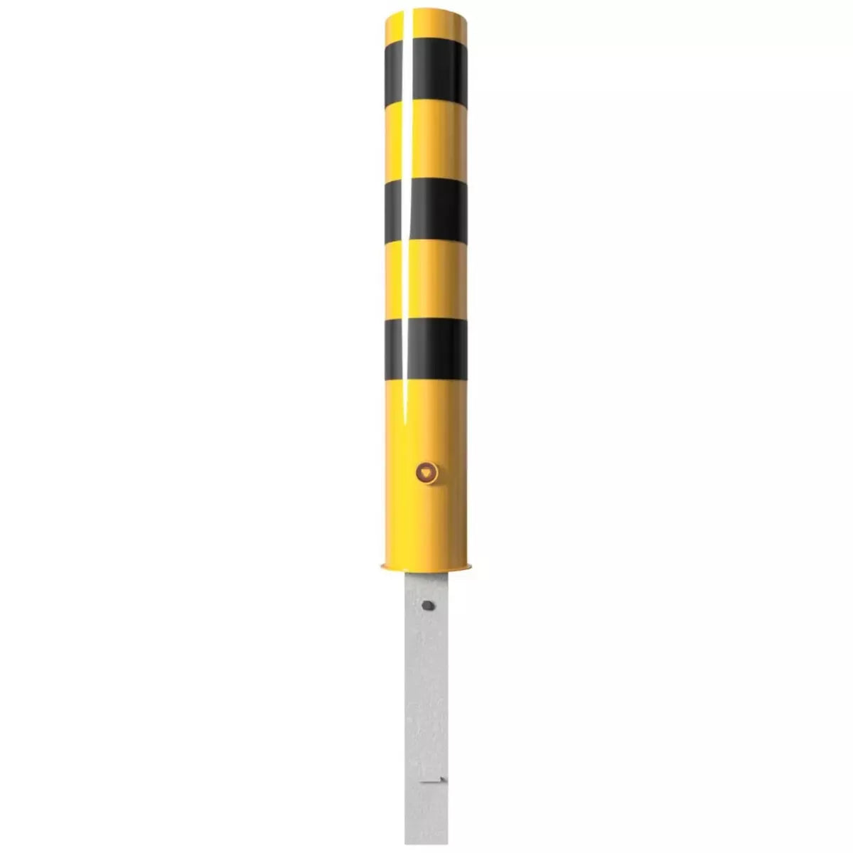 Absperrpfosten ø 152 x 3,2 mm, schwarz - gelb