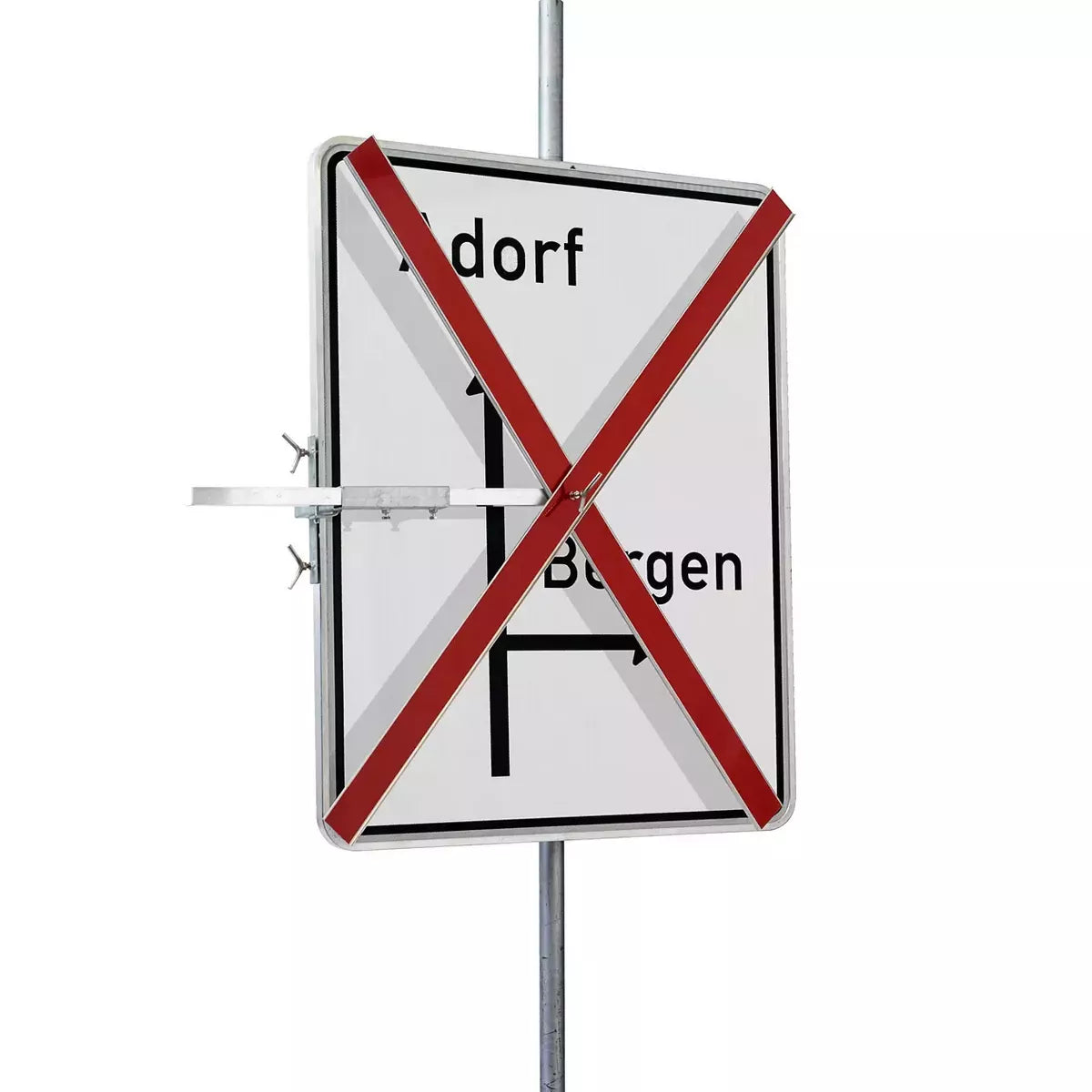 Auskreuzvorrichtung für Großschild, Diagonale 2.500 mm