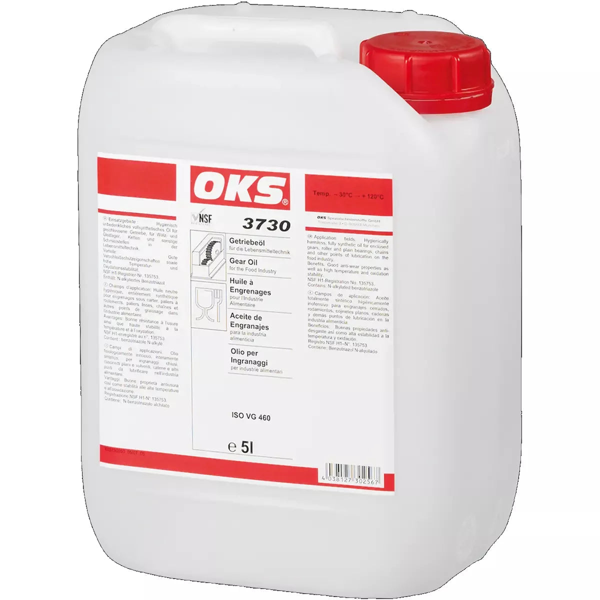 Getriebeöl OKS 3730 NSF H1, 5 l Kanister