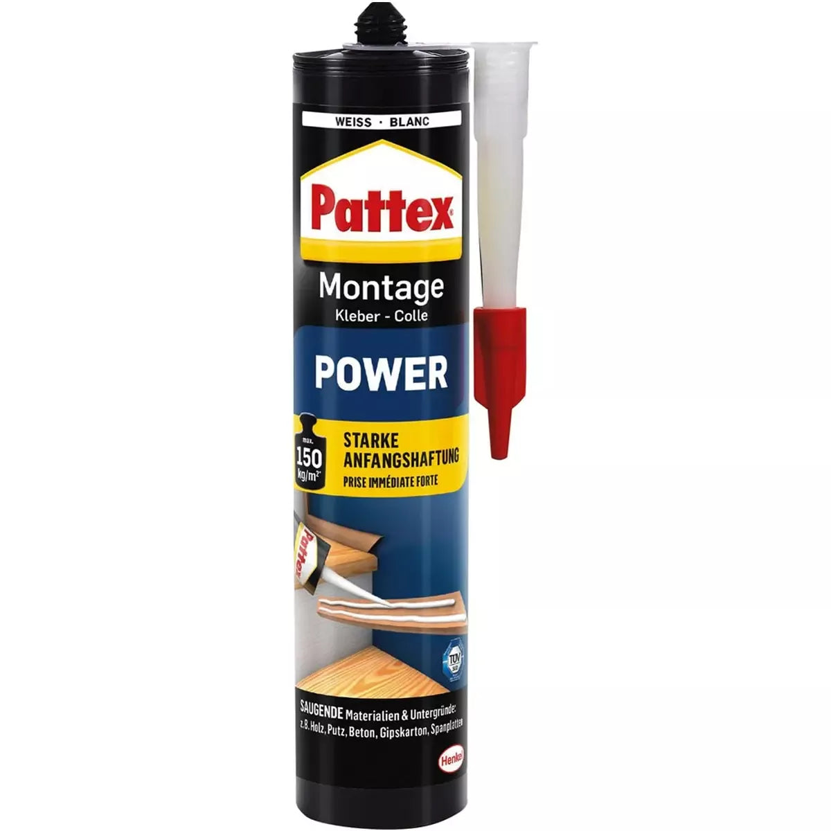 Montagekleber Mont. Power weiß 370 g Kartusche PATTEX