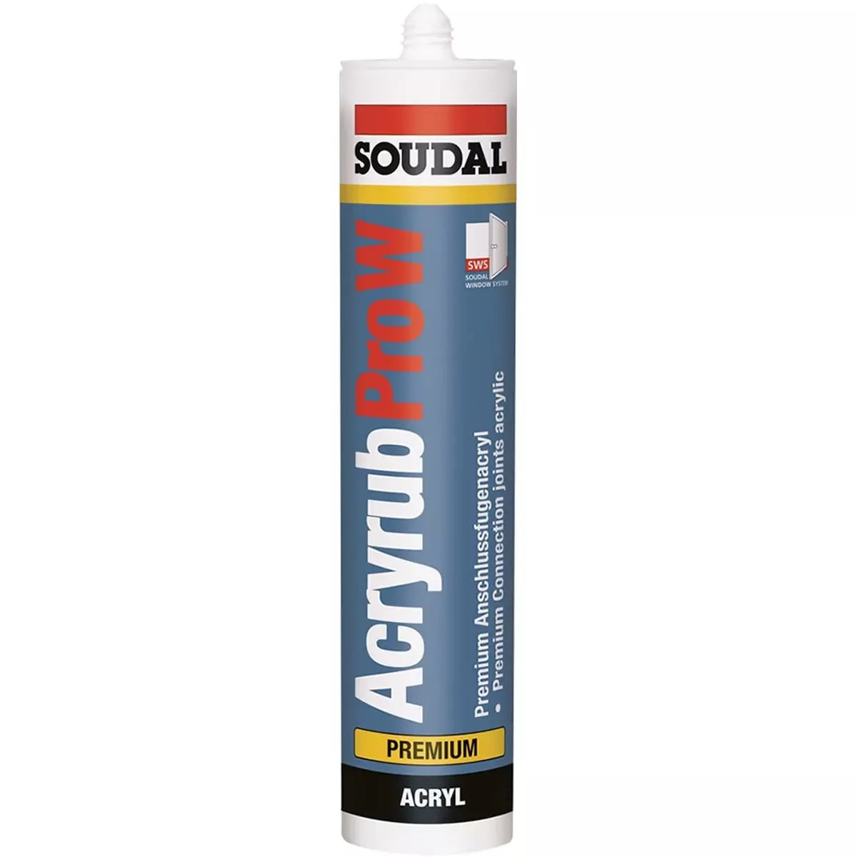 Soudal Acryl-Dichtstoff Acryrub Pro W, grau, 310 ml