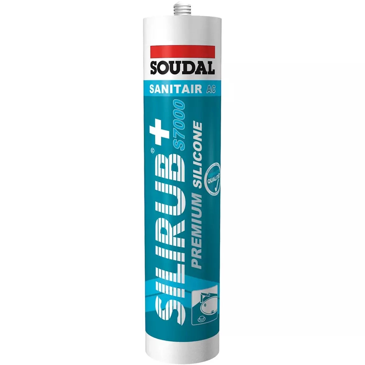 Soudal Sanitä-Silikon Silirub+ S7000, manhattan, 310 ml