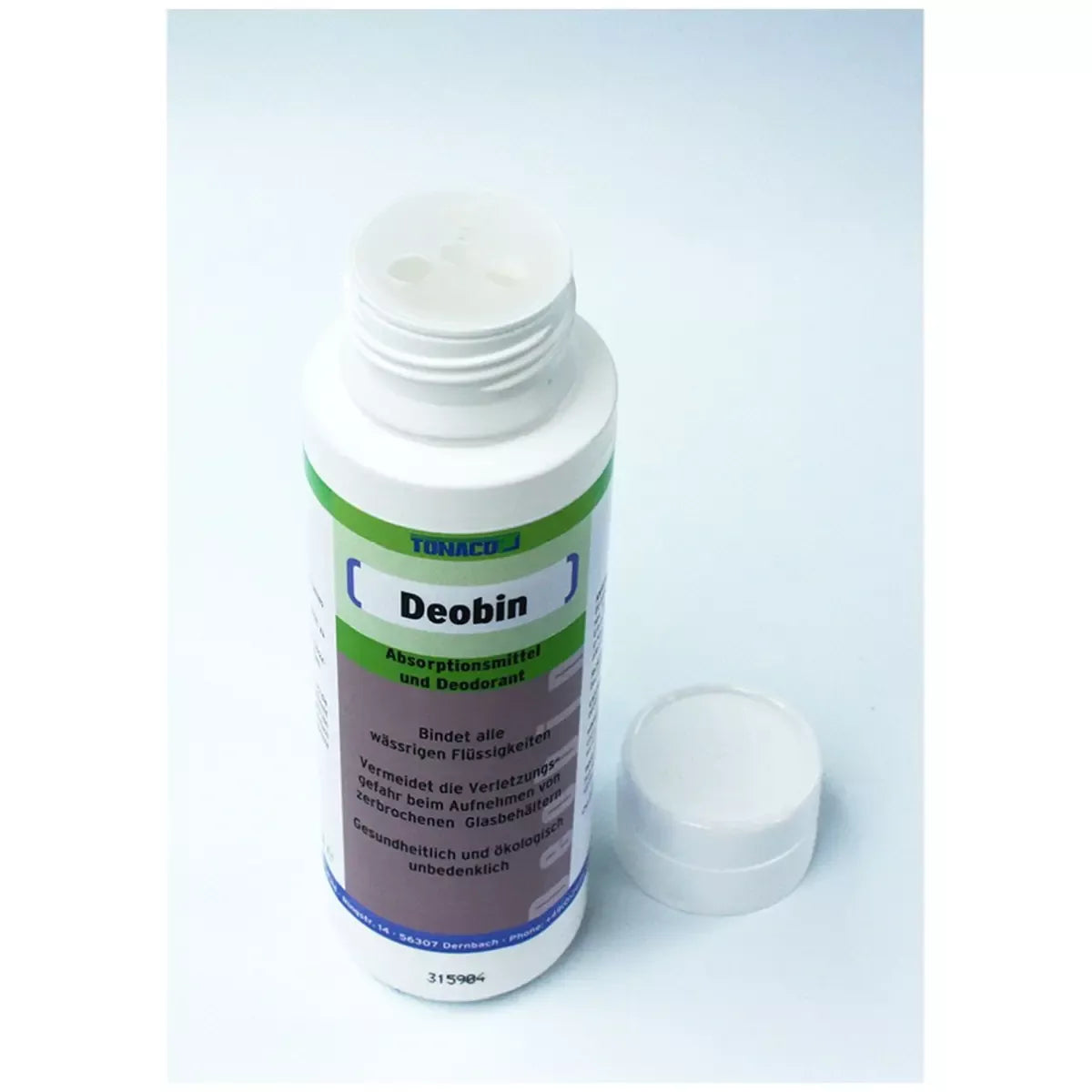 DEOBIN Superabsorber für Flüssigkeiten, 0,4 kg- Streudosen 12 Stck