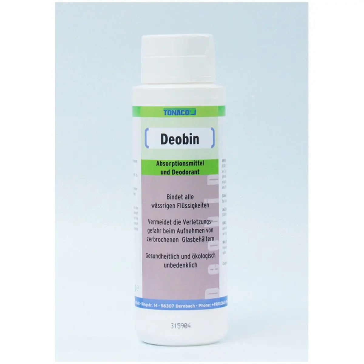 DEOBIN Superabsorber für Flüssigkeiten, 0,4 kg- Streudosen 12 Stck
