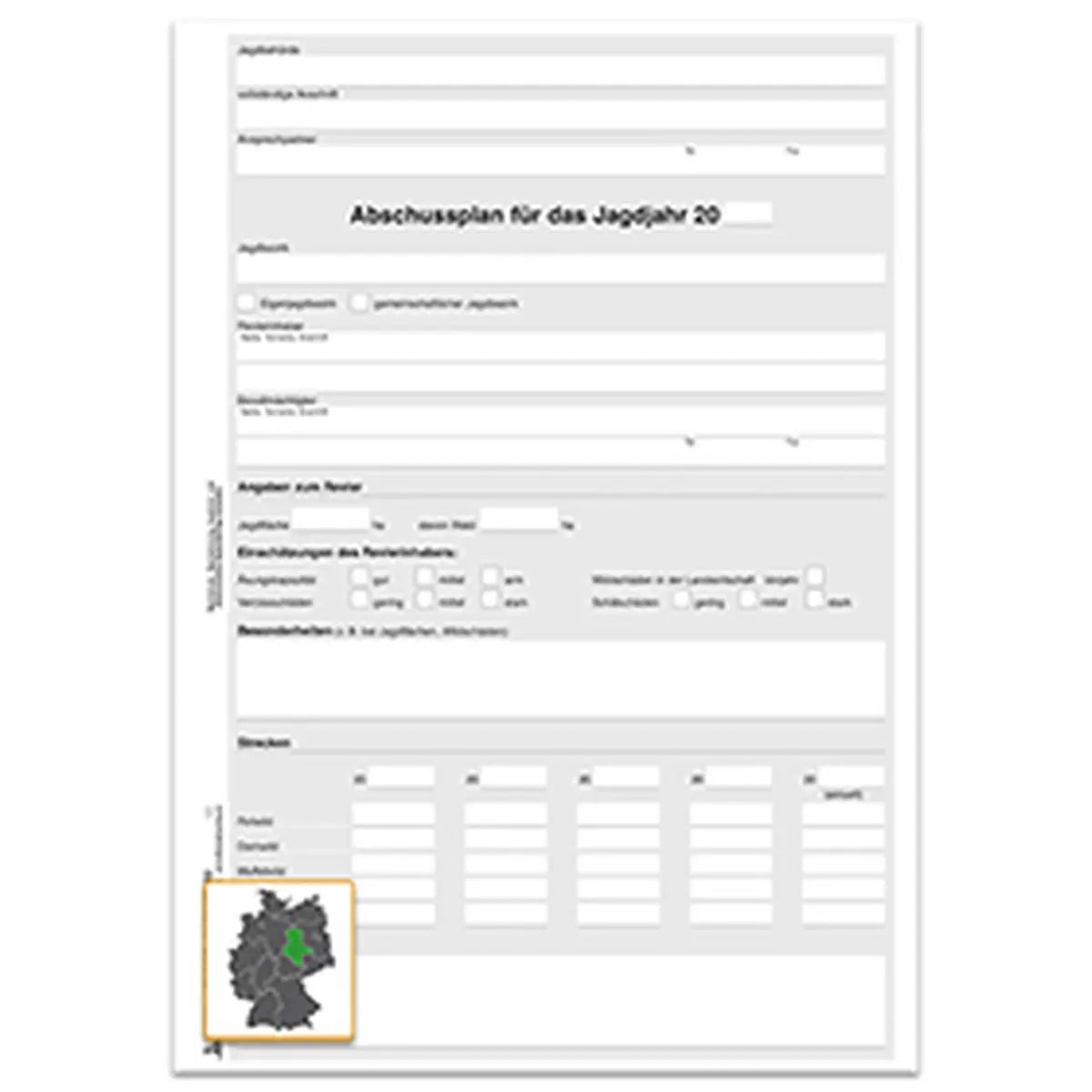 Abschussplan, A3 3-fach
