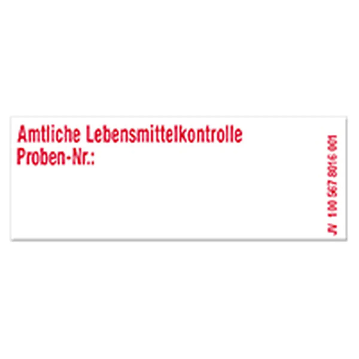 Aufkleber Proben-Nr. 50 x 20 mm 1 Bogen = 4 Stück