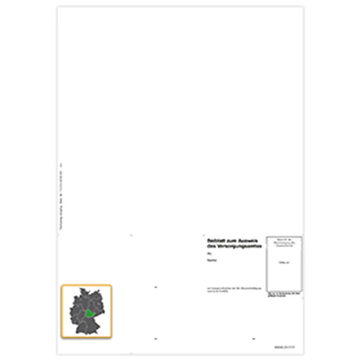 Beiblatt zum Ausweis des Versorgungsamtes