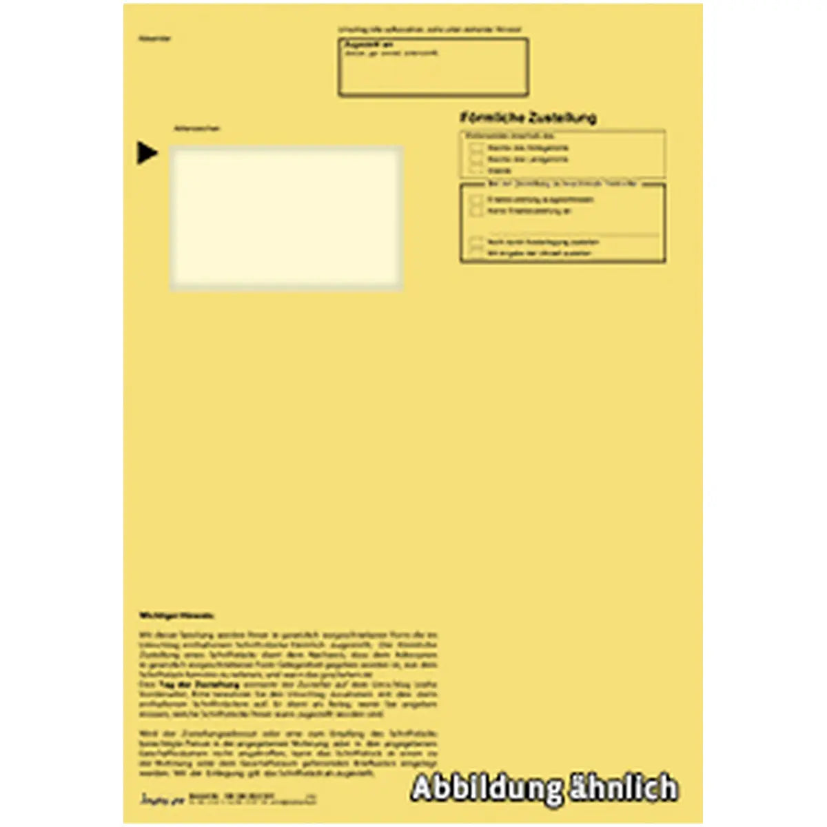 Förmliche Zustellung: Innerer Umschlag m.F., haftklebend, C4, 229 x 324 mm, mit Doku-Hülle