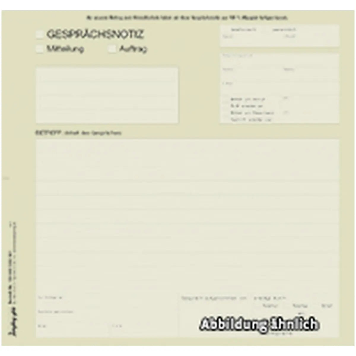 Gesprächsnotiz, 2/3 DIN A4, Recycling, Block à 100 Blatt
