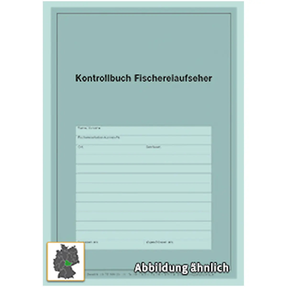 Kontrollbuch Fischereiaufseher, A5 Umschlag, neobond blau, mit 26 Einlageblättern