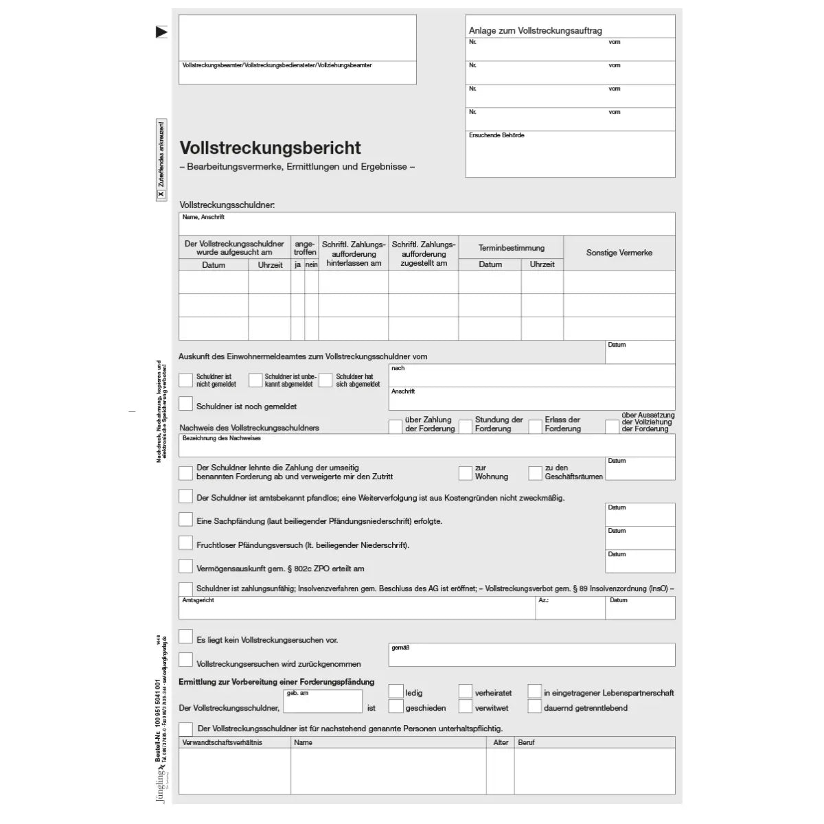 Vollstreckungsbericht, A4