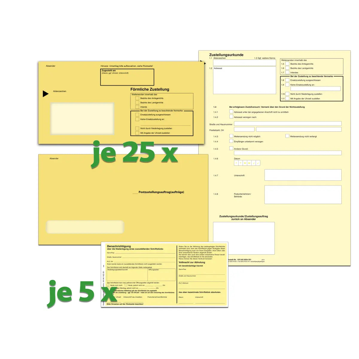 ZU-Paket 25 beliehene Unternehmen, 1 Set