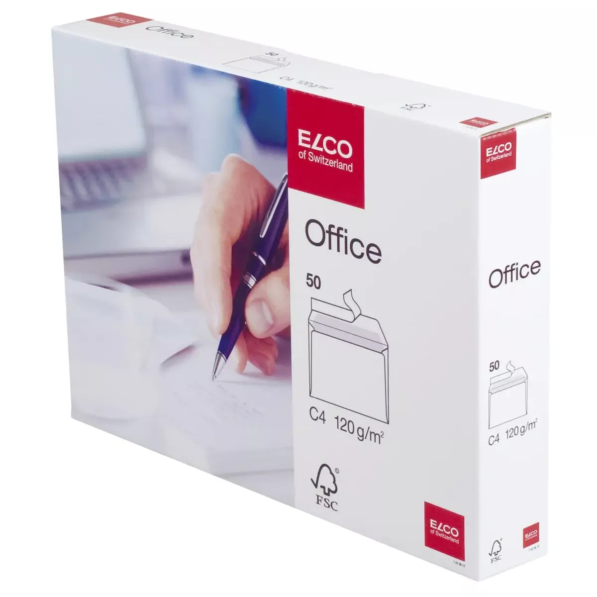 Briefumschlag Office in Shop Box - C4, hochweiß, haftklebend, 120 g/qm, 50 Stück