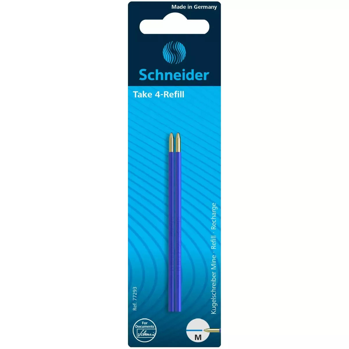 Kugelschreibermine Take 4 Refill - M, blau (dokumentenecht), 2 Stück