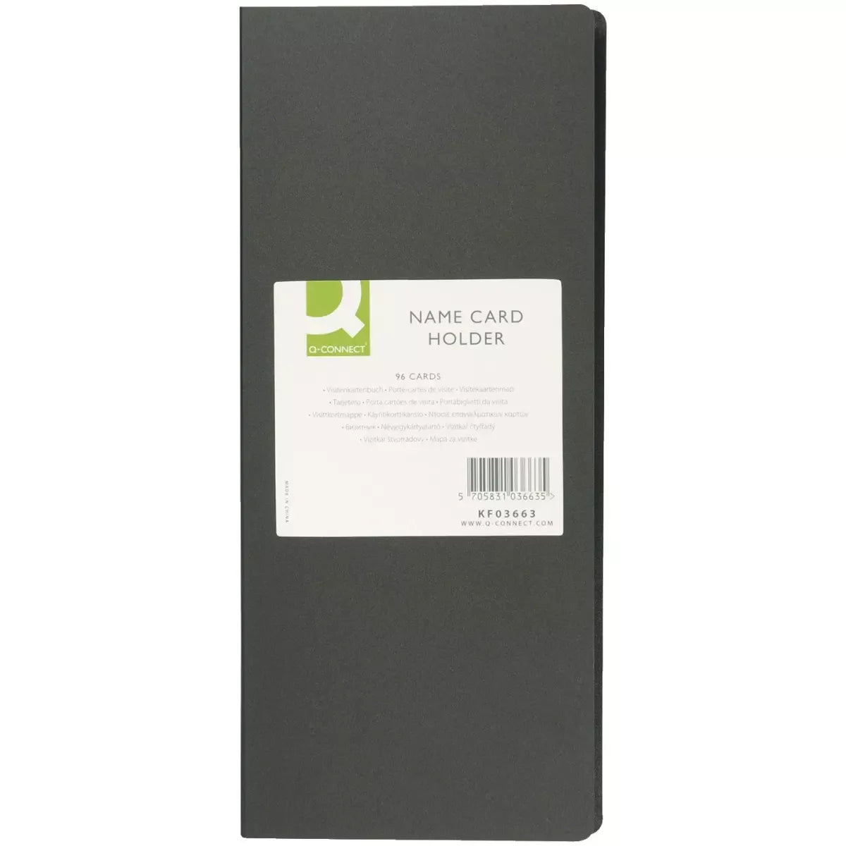 Visitenkartenbuch schwarz für 96 Karten