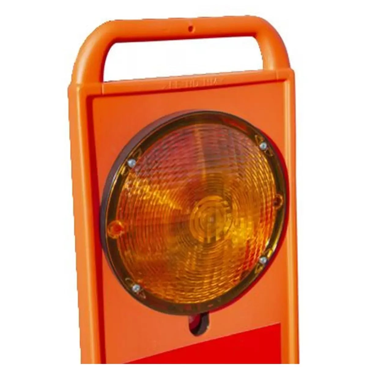 Klappbake Synchron LED Flash-TL, gelb/orange, L675 x B315 x H97, quergestreift, RA2