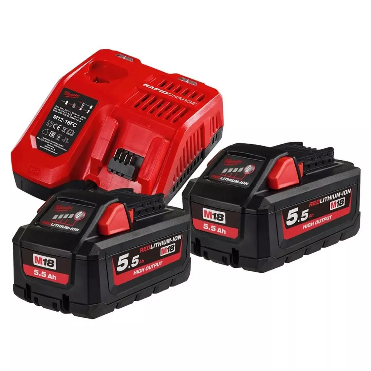 Milwaukee Akku-Starter-Set M18HNRG-552 (2x5,5 Ah u