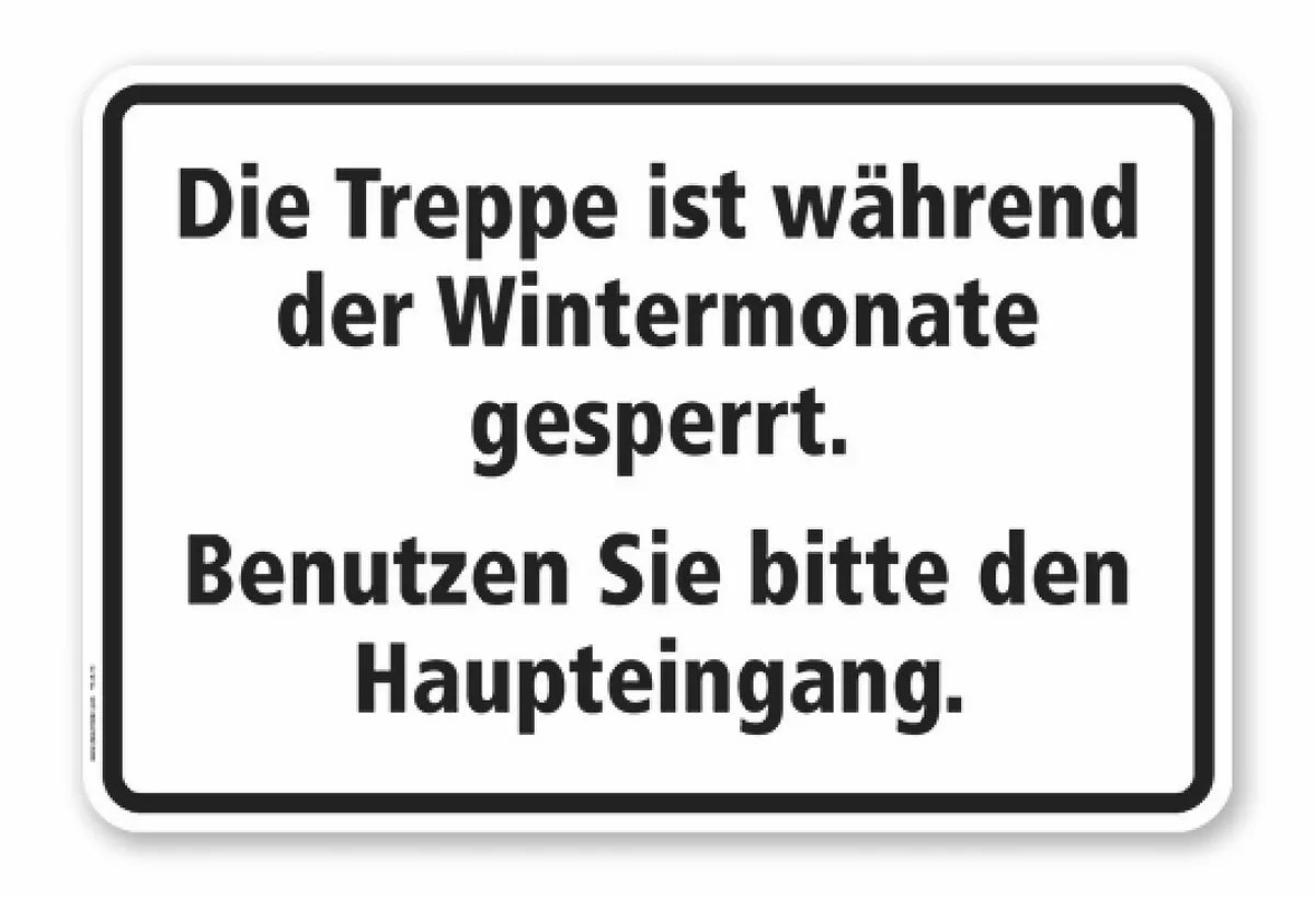 TX-A-15 - Treppe ist während der Wintermonate gesperrt. Benutzen Sie bitte den Haupteingang, RA1
