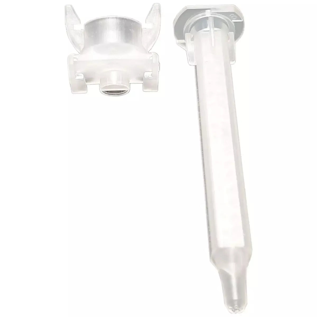Wekem Quadromischer 75 mm für 2K Klebstoffe, Adapter für B-System, 16 Elemente, Adapter plus Mischer, Set a 10 Stück