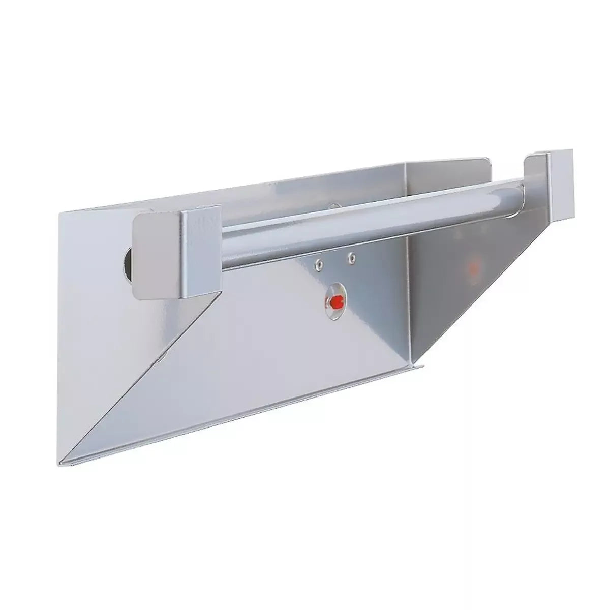 Abrollhalter, Kerndurchm. mind. 22 mm, Rollenbreite max. 295mm, BxTxH 355x100x120 mm, ähnlich RAL 9006 aluminium
