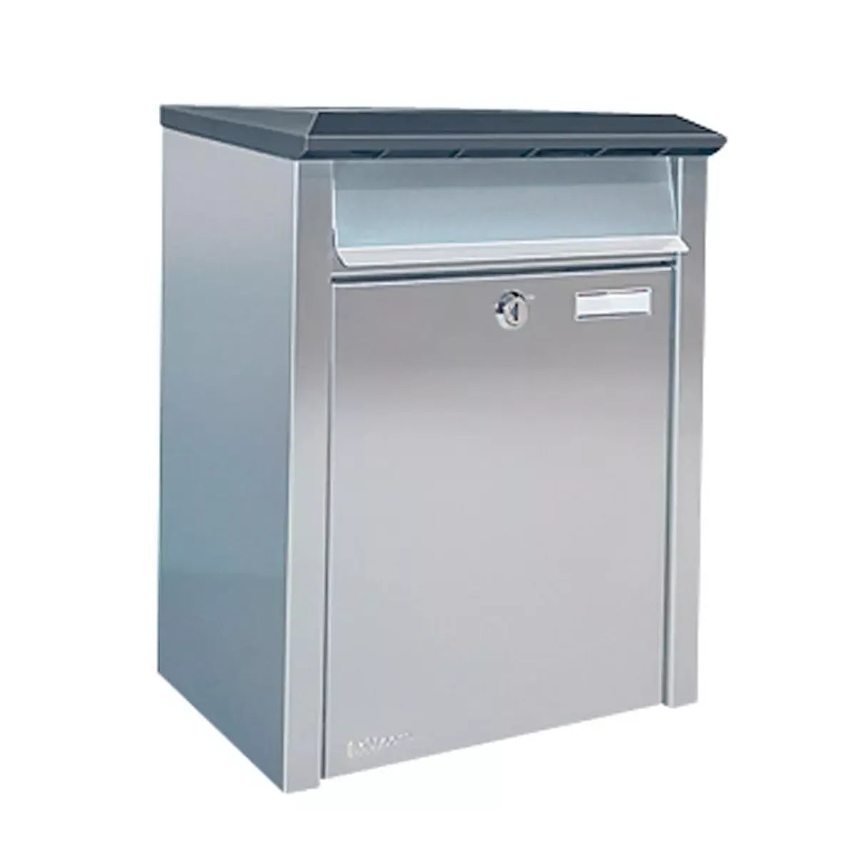 Briefkasten aus V2A mit Kunststoffdeckel, Wandbefestigung inkl. Befestigunsmaterilal, BxTxH 320x210x400 mm