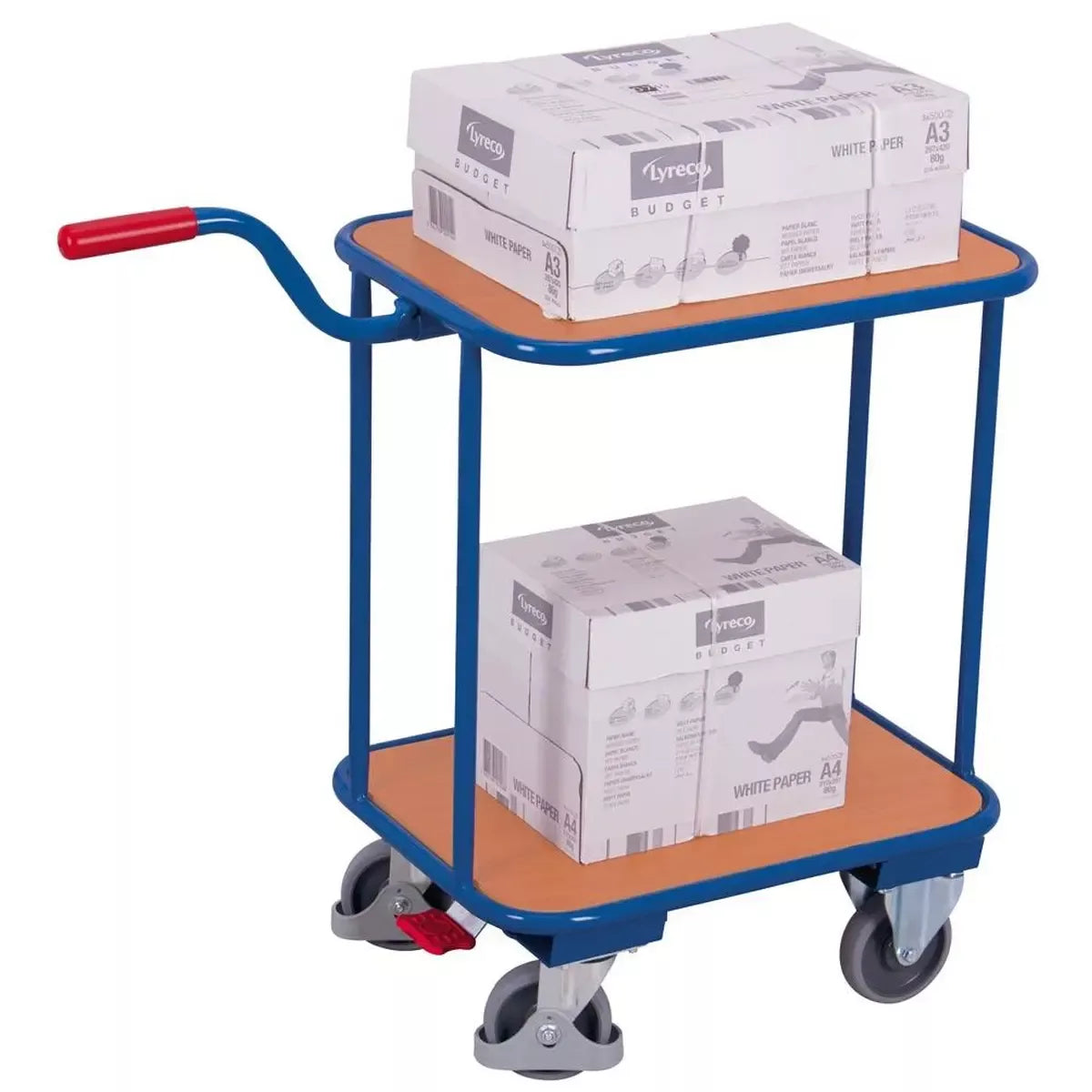 Griffroller, 2 Ladeflächen LxB600x450 mm, Außenmaße LxBxH 940x455x910 mm, Traglast 200 kg