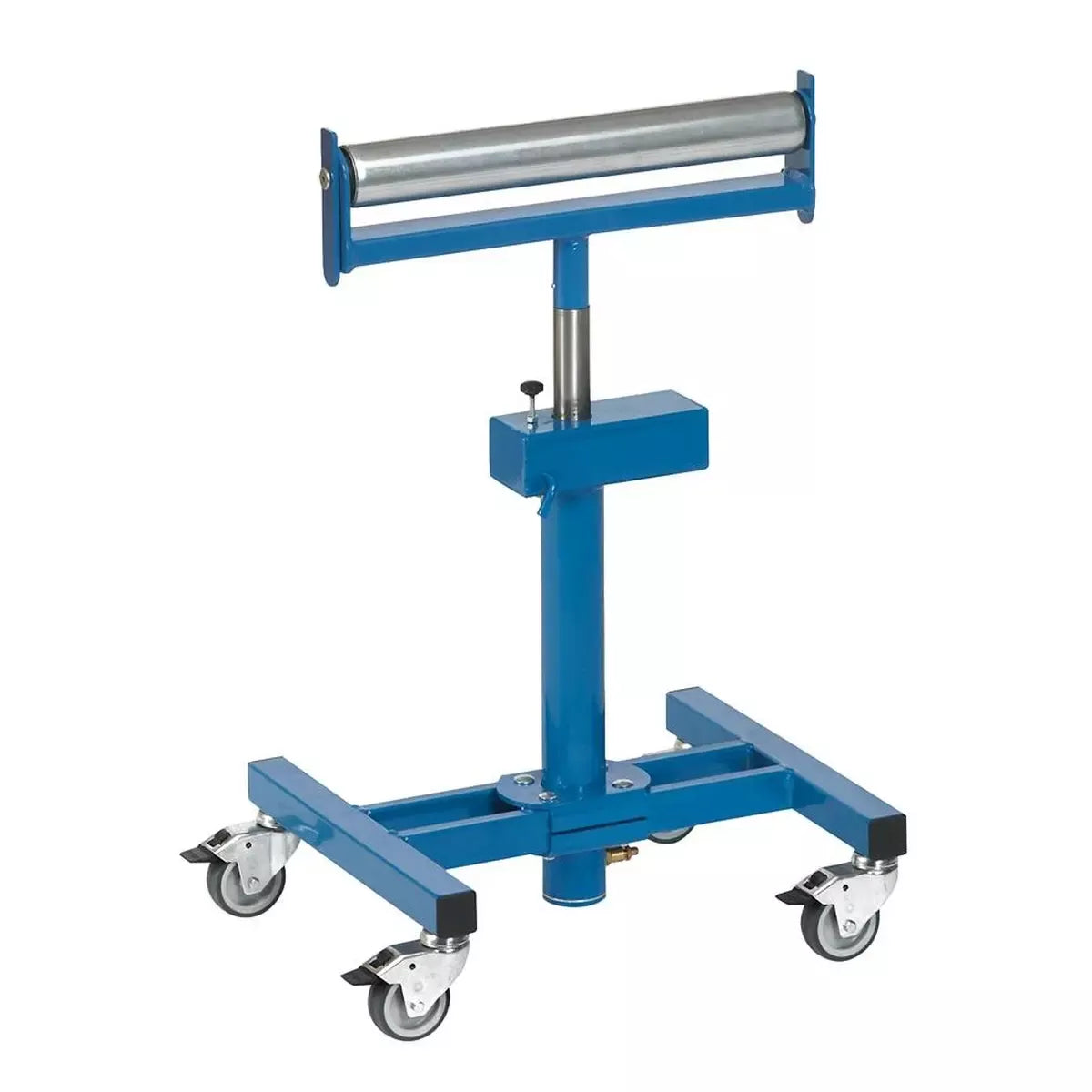Rollenbock mit Tragrolle, Traglast 150 kg, Rollenbreite 450mm, höhenverstellbar 780-1130mm, fahrbar