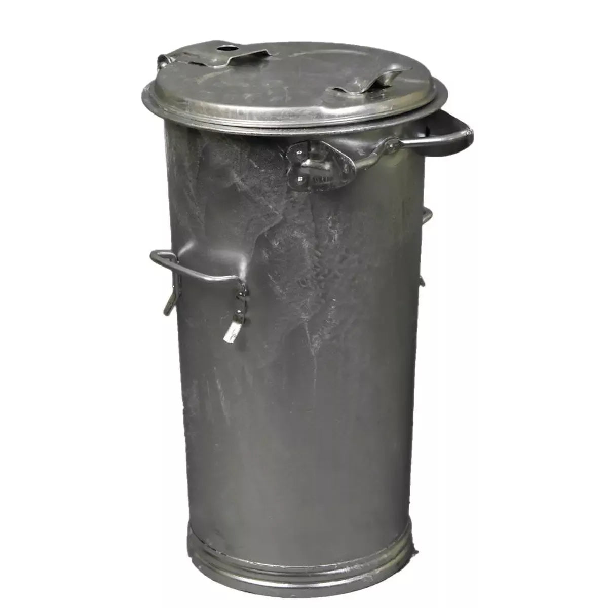 System-Mülleimer ohne Verschlussbügel, Scharnierdeckel, Vol. 50 l, Durchm.xH 387x700 mm, feuerverzinkt