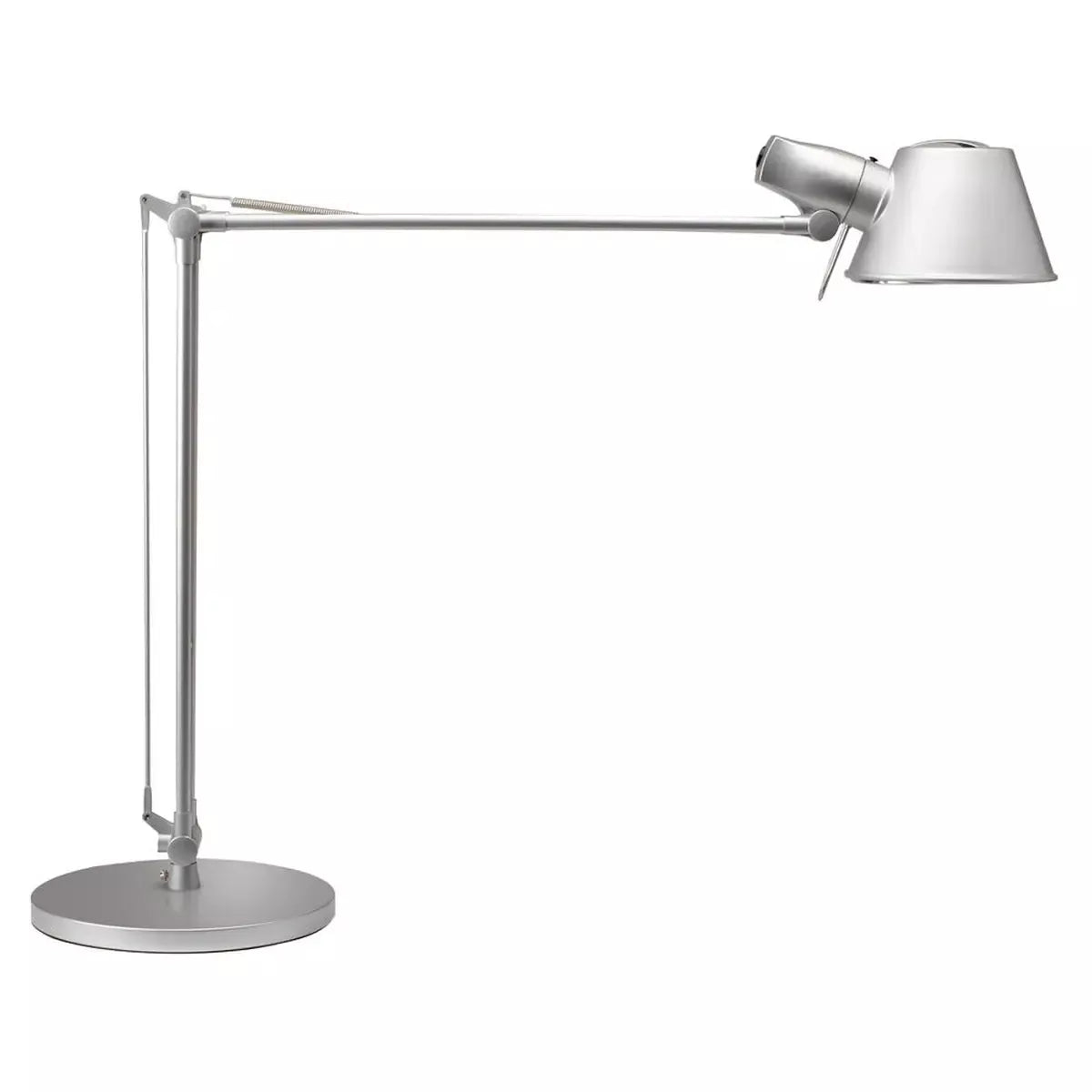 Tischleuchte ROCK, Alu, Höhe 540 mm, Arml. 410 mm, 15 W, Kabell. 1800 mm, inkl. Leuchtmittel, silber
