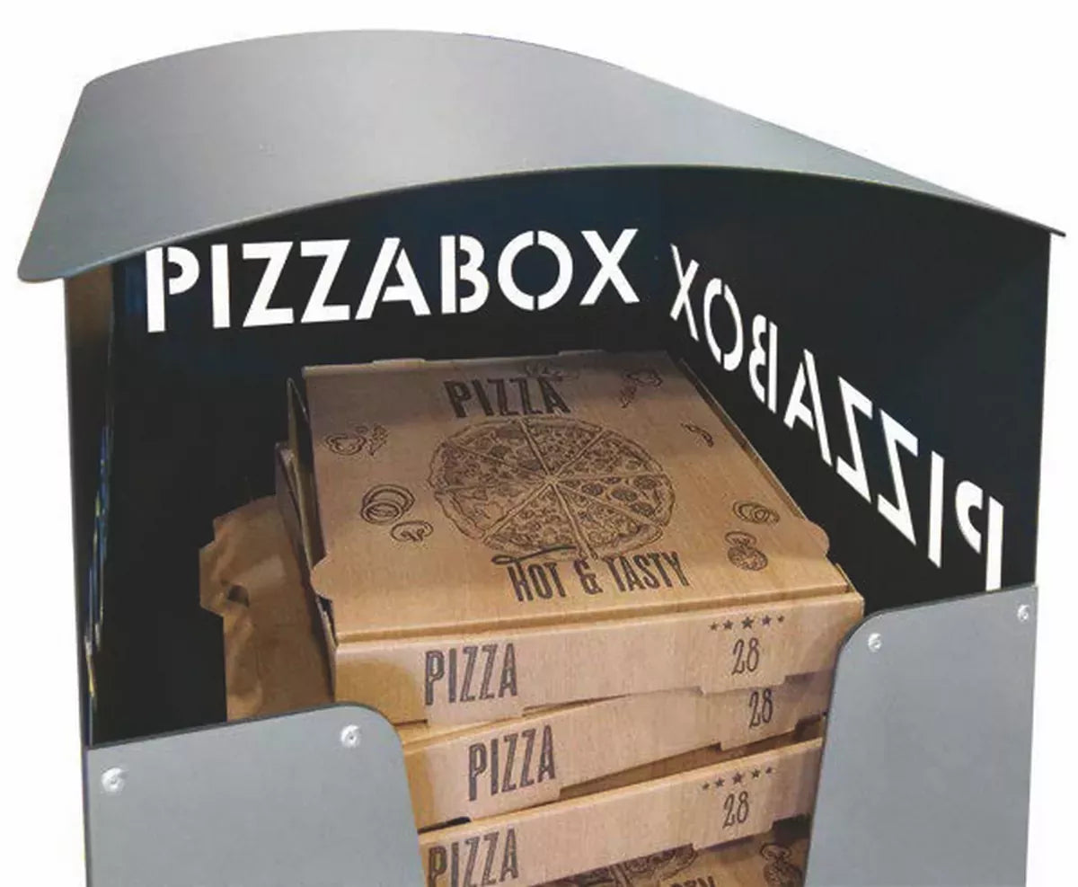Abfallbehälter Pizzabox-Sammler für bis zu 20 Pizzakartons, Farbe RAL 5013