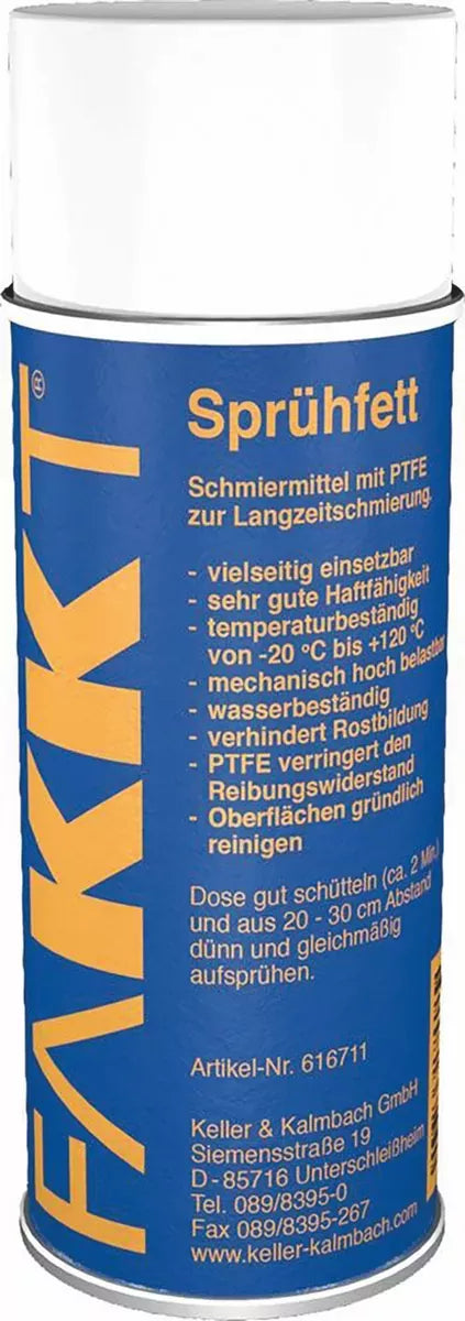 Fakkt Sprühfett, Weiß mit PTFE, 400 ml Spray VE=12Stk