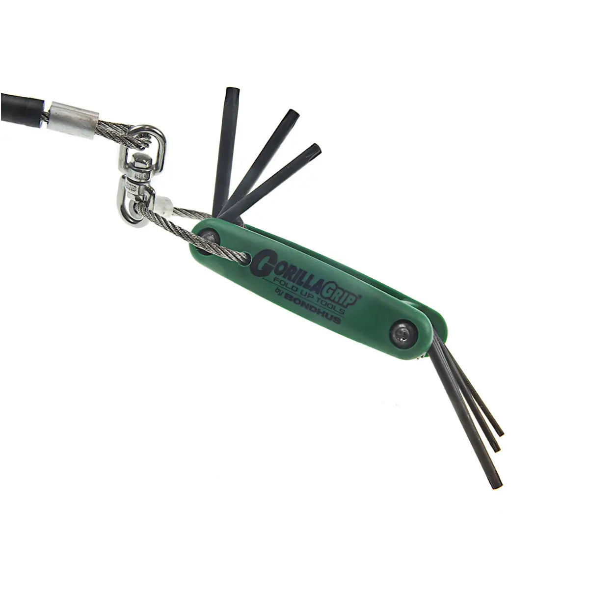 TORX-Schlüsselsatz von Bondhus, T9-T40, inkl. Edelstahl-Drahtseil mit Drehgelenk für ibombo Fahrrad-Reparaturstation