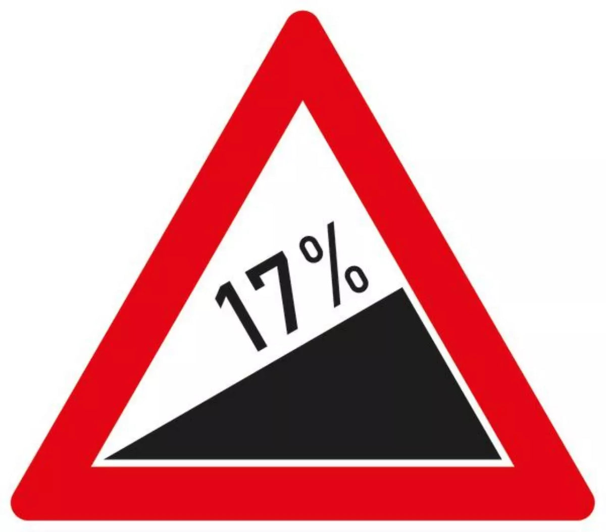 Verkehrszeichen VZ110-17 Steigung 17%