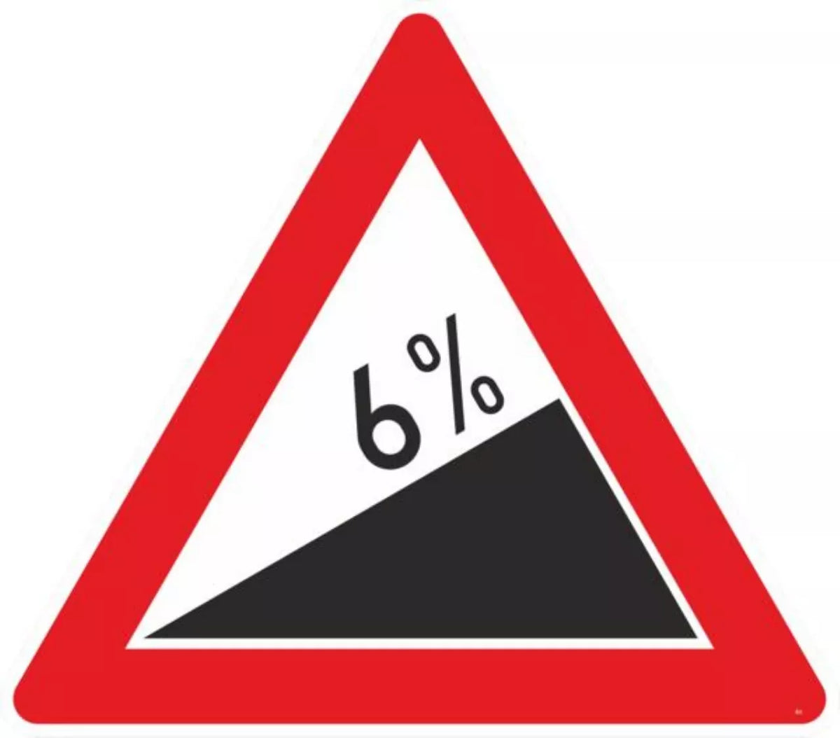 Verkehrszeichen VZ110-6 Steigung 6%