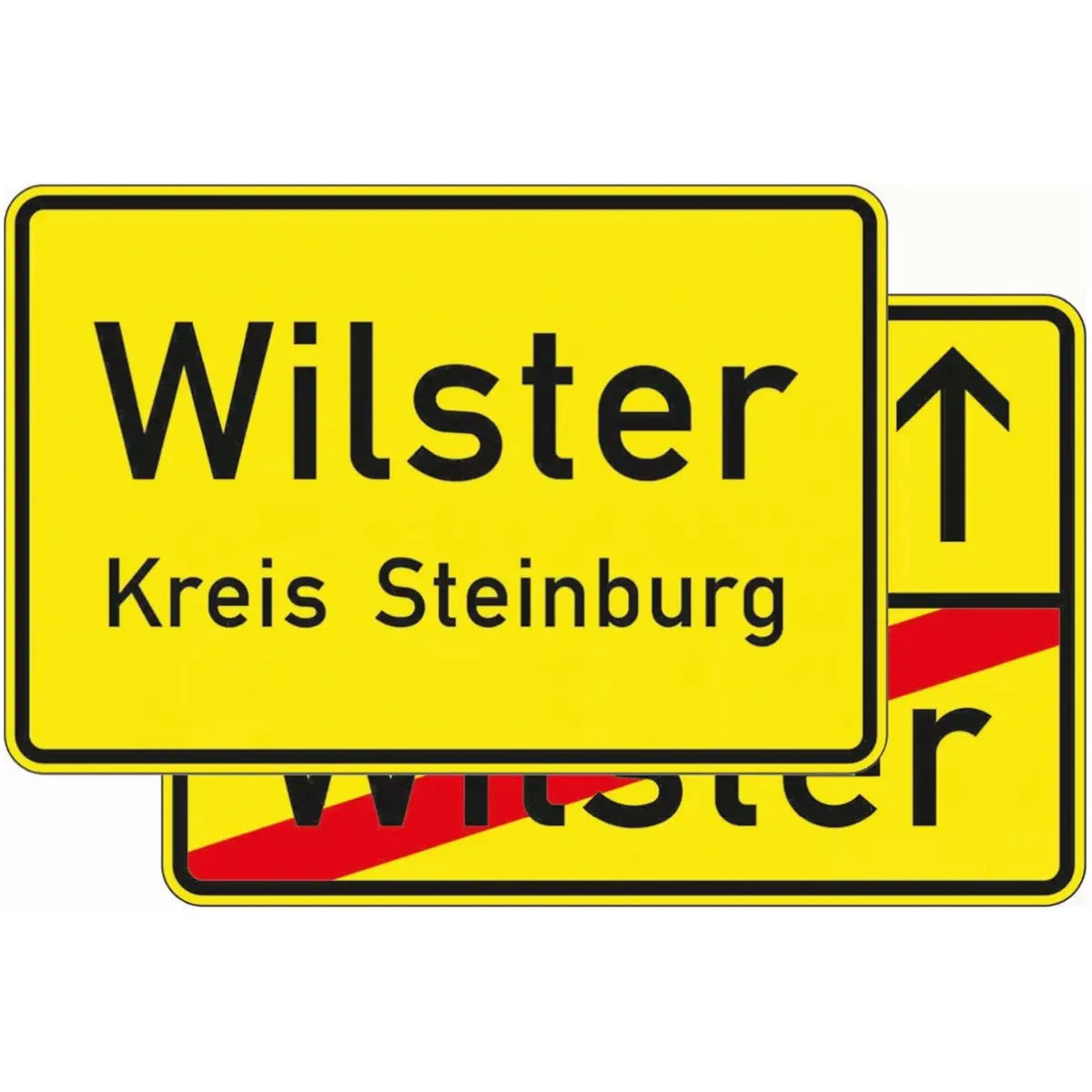 Verkehrszeichen VZ310-40 Ortstafel doppelseitig - 840x1260 2 mm RA2