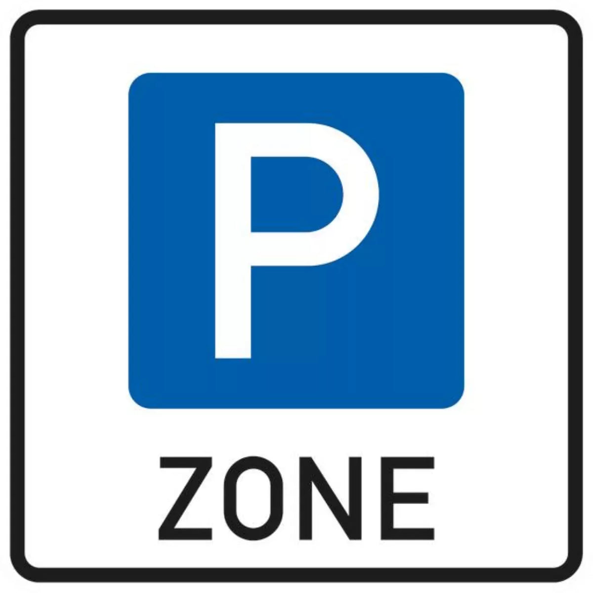 Verkehrszeichen VZ314.1 Beginn einer Parkraumbewirtschaftszone