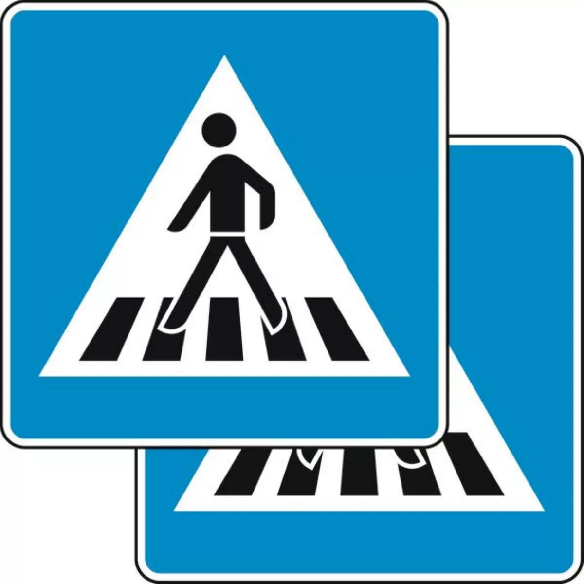 Verkehrszeichen VZ350-40 Fußgängerüberweg, doppelseitig