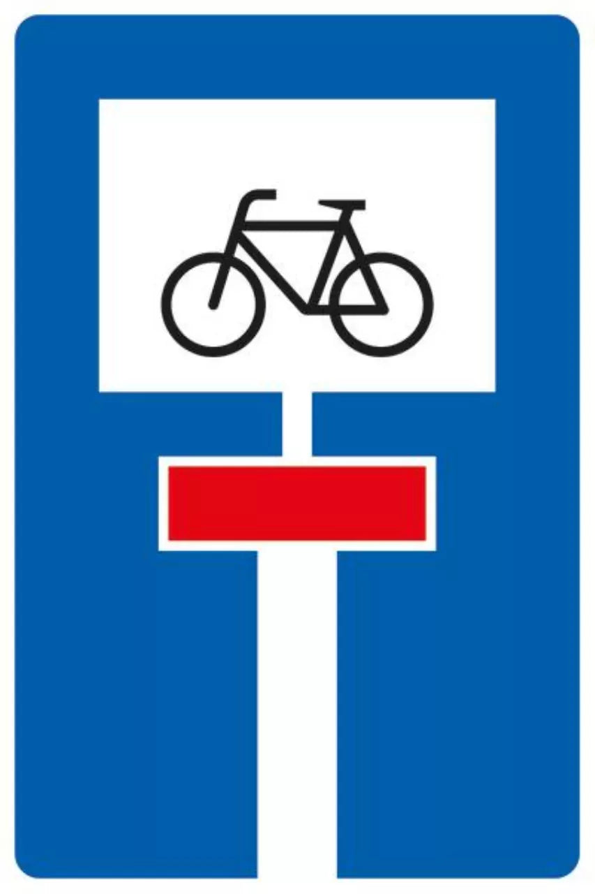Verkehrszeichen VZ357-52 Für Radverkehr durchlässige Sackgasse