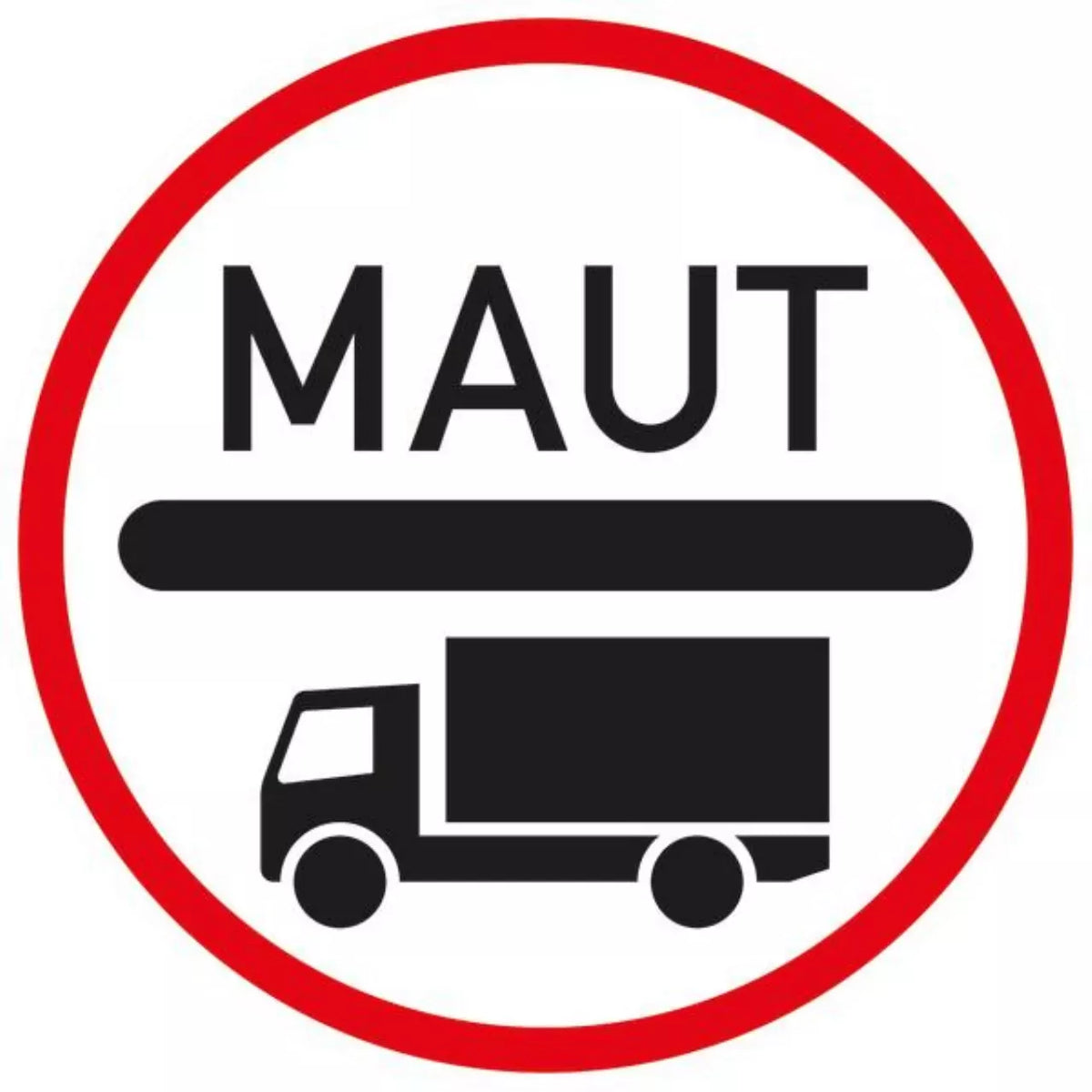 Verkehrszeichen VZ390 Mautpflicht nach dem Bundesfernstraßenmautgesetz