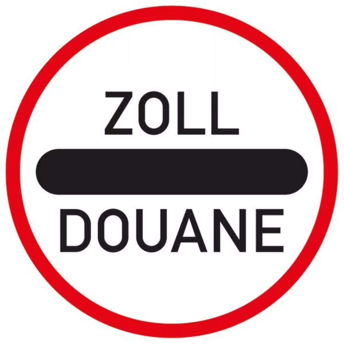 Verkehrszeichen VZ392 Zollstelle