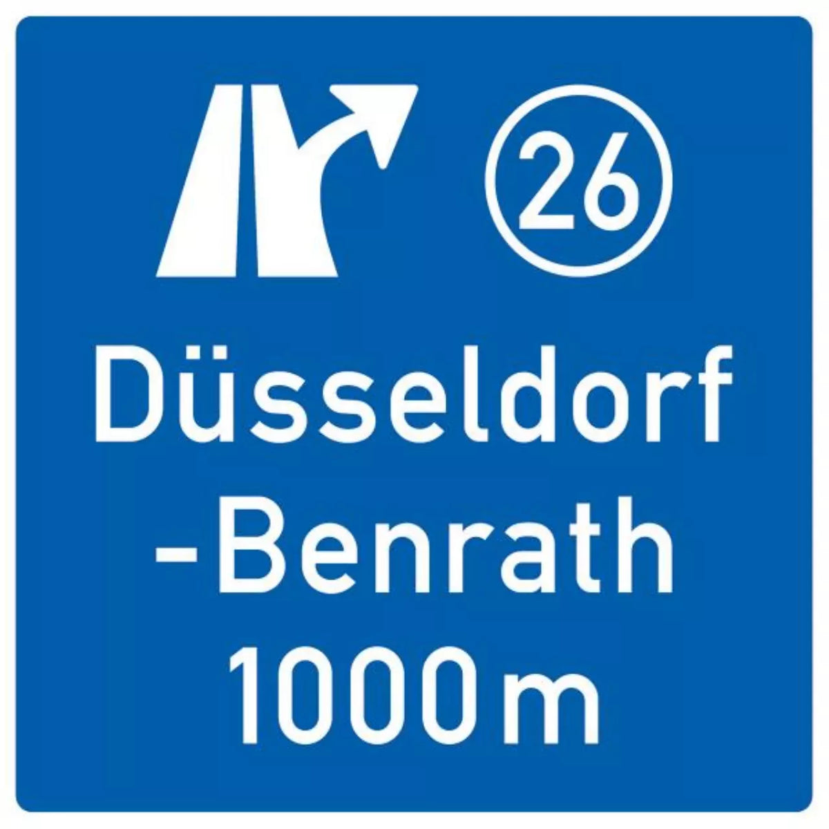Verkehrszeichen VZ448 Ankündigungstafel