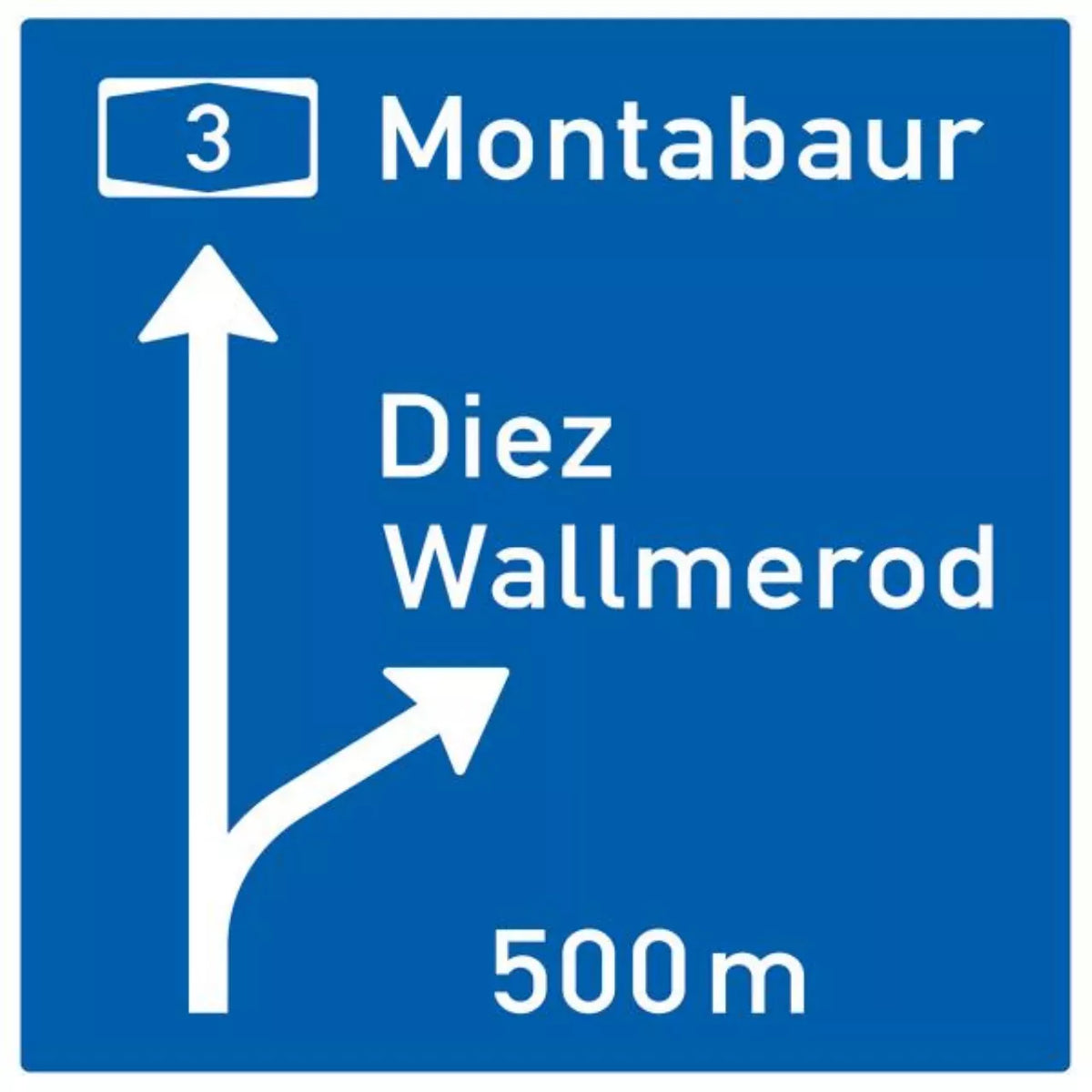Verkehrszeichen VZ449 Vorwegweiser auf Autobahnen