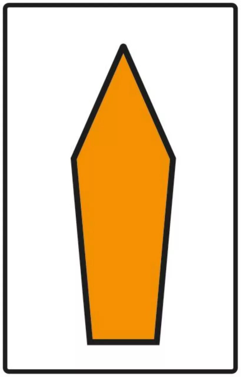 Verkehrszeichen VZ467.1-30 Umlenkungspfeil (Streckenempfehlung) geradeaus