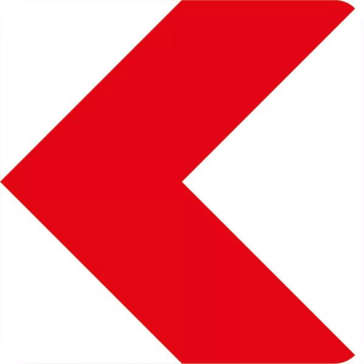 Verkehrszeichen VZ625-10 Richtungstafel in Kurven, linksweisend