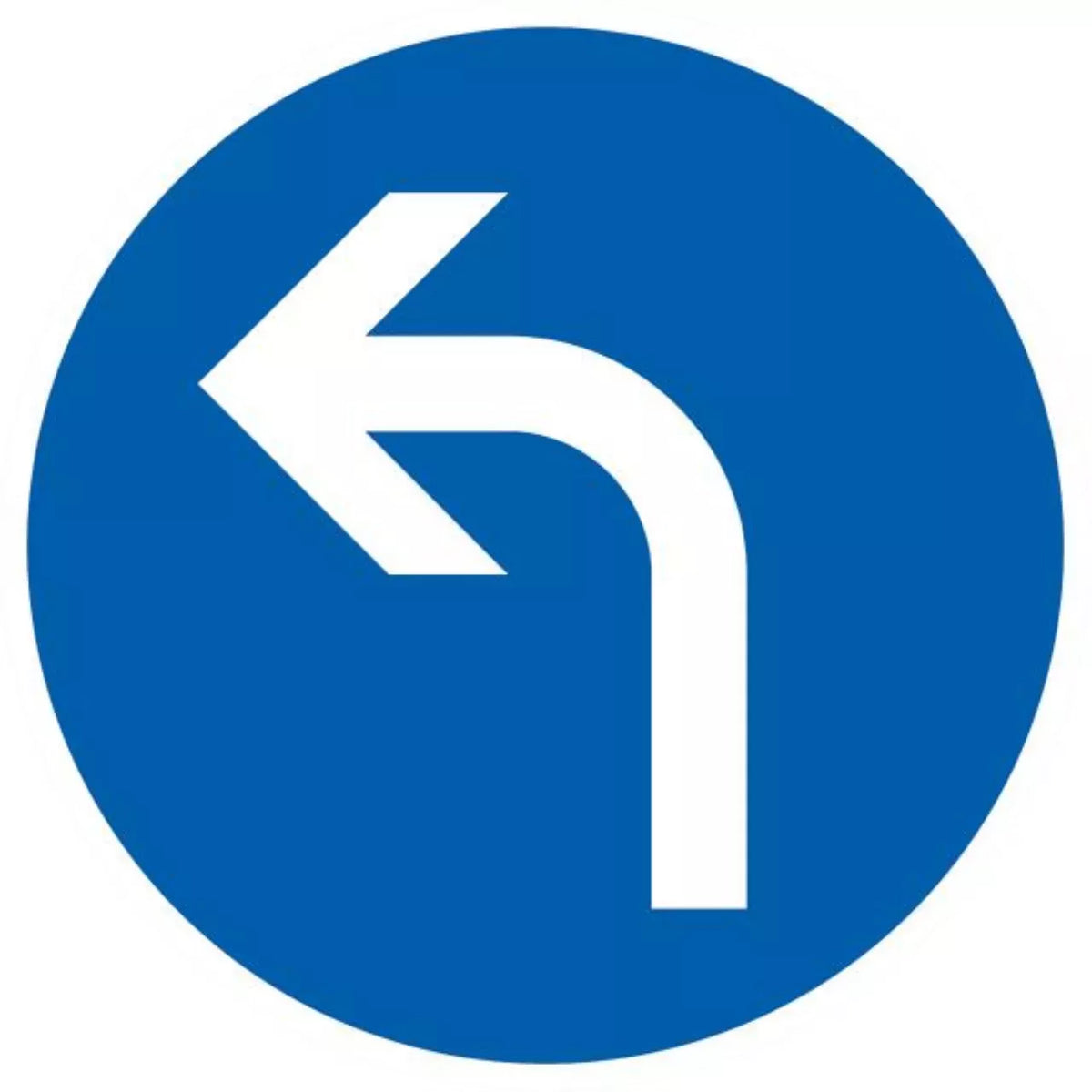 Verkehrszeichen VZ209-10 Vorgeschriebene Fahrtrichtung links