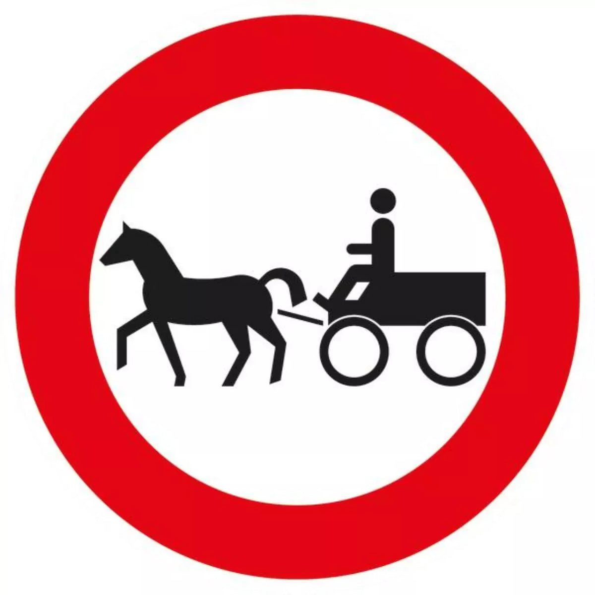 Verkehrszeichen VZ257-52 Verbot für Gespannfuhrwerke