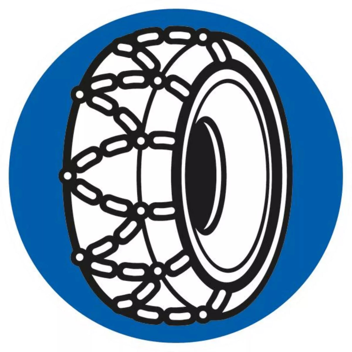 Verkehrszeichen VZ268 Schneeketten vorgeschrieben