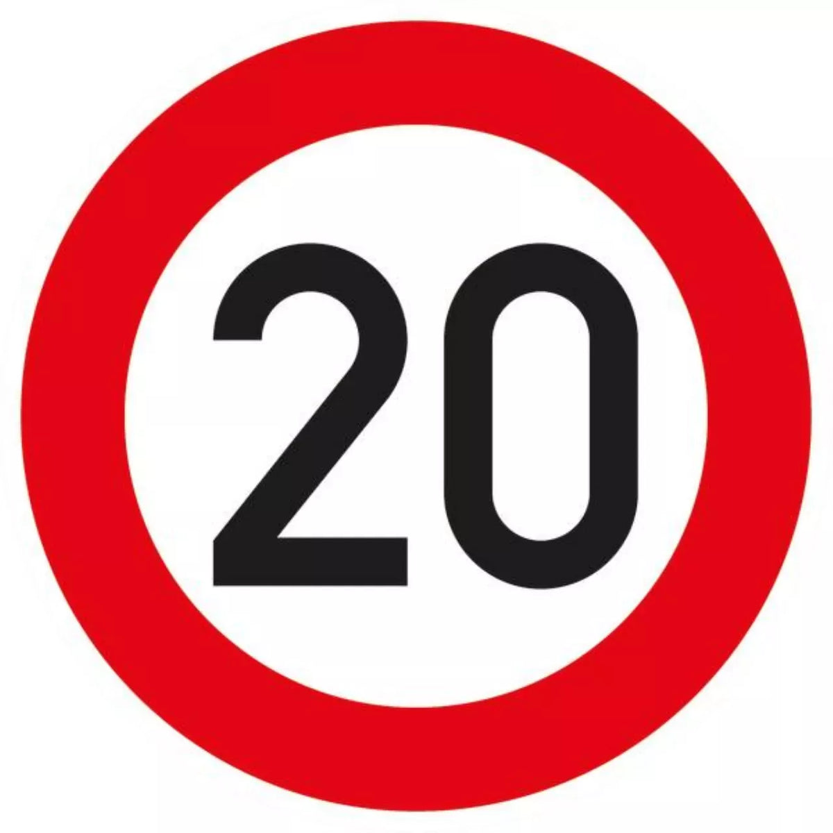 Verkehrszeichen VZ274-20 Zulässige Höchstgeschwindigkeit 20 km/h