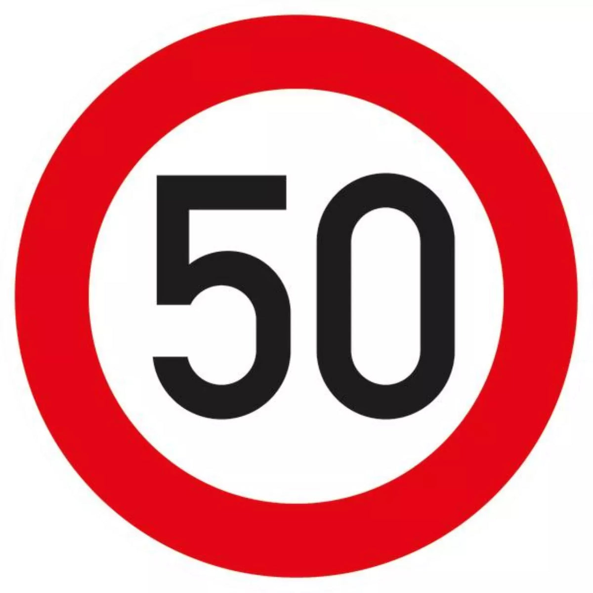 Verkehrszeichen VZ274-50 Zulässige Höchstgeschwindigkeit 50 km/h